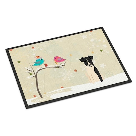 Carolines Treasures Christmas Presents Between Friends Smooth Fox Terrier Indoor or Outdoor Mat, 24 x 0.25 x 36 in. BB2570JMAT